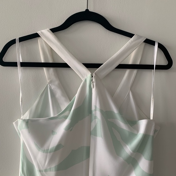 BCBGeneration Aqua White Sleeveless Halter Dress - Picture 7 of 7